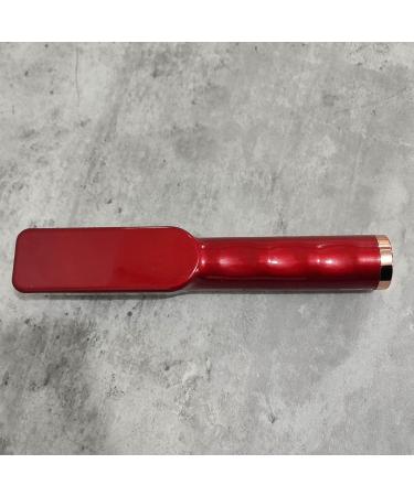 Portable Cordless Hair Straightener & Curler Brush - Travel Mini Ionic Hot Comb for Styling at Home or Salon (Red - Buy Online on GoSupps.com