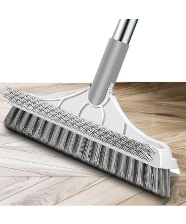 Virtcooy 3 in 1 Floor Scrubber | Floor Scrubber Brush with Long Handle | Shower Cleaning Brush with Triangular Rotating Brush Head for Flooring and Wall White - Buy Online on GoSupps.com