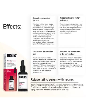 Pro Rejuvenating Night Serum with Retinol - Anti-Wrinkle & Collagen Boost - 20ml Advanced Formula for Strong Skin Rejuvenation & Tightening - Pure Retinol 0.3% & HPR Retinoid Complex - Buy Online on GoSupps.com