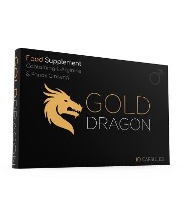Gold Dragon Strong Ginseng Complex (10 Capsule) - 500MG - Premium Enhanced Energy Stamina & Endurance 100% Safe & Natural - Fast Acting Performance