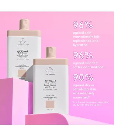 Drunk Elephant Sili Whipped Body Lotion - 240 ml/8 fl oz - Rich Daily Moisturizing Lotion - Clean Clinical Skincare - Cruelty-Free - Free of Essential Oils Silicones and Fragrance - Buy Online on GoSupps.com