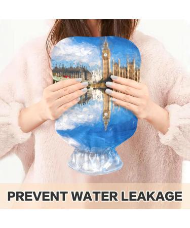 Naanle Watercolor Hot Water Bottle 2L with Cover - Large Transparent Heater for Bed Hand & Foot Pain Relief | Heat & Cold Therapy - Buy Online on GoSupps.com