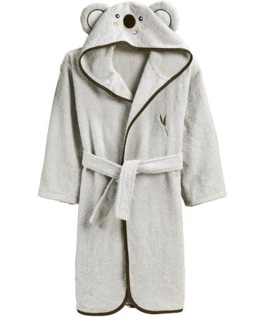 Super Soft Ely Parker Kids Bathrobe - Turkish Cotton Hooded Terry Towel for Boys & Girls (3-4 Years) - Absorbent & Comfortable Koala Design - Buy Online on GoSupps.com