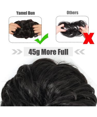 Yamel Messy Bun Hair Pieces - Black Brown Updo Curly Scrunchie for Women - Buy Online on GoSupps.com