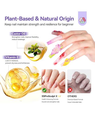  Saviland Saviland Solid Sculpting Gel Iridescent Colors Hand Extension Gel 3D Nail Gel Hard Nail Gel 3D Nail Gel 3D Sculpting (Multicolor 01) - Buy Online on GoSupps.com