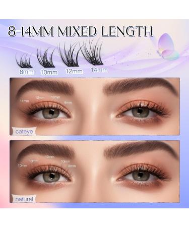 LZM 10mm C Curl Fake Eyelashes - Natural Look Soft DIY Cluster Lashes | Individually Made False Eyelashes for Stunning Beauty - Buy Online on GoSupps.com