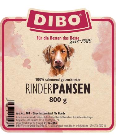 Dibo Beef Pans - 800g Natural Dog Chew Snack | Quality Healthy Treats for Dogs | No Chemicals - Buy Online on GoSupps.com