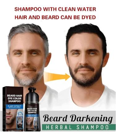 Nbzsmlkn Beard Hair Dye Color Shampoo Beard Color for Men Beard Dye for Men Black Root Touch Up Beard & Mustache Coloring Natural Looking Gray Coverage Hair & Beard Dye Shampoo 1Pc - Buy Online on GoSupps.com