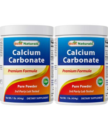 Best Naturals Calcium Carbonate Powder 1 Pound - Food Grade (16 OZ (Pack of 2))