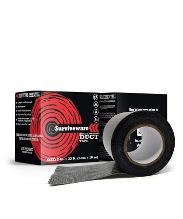 Surviveware Waterproof Duct Tape, Heavy Duty with Easy Tear Technology for Camping, Outdoors Adventures and Survival Kits