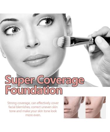 Super Coverage Foundation with Buffing Brush Hydrating Liquid Foundation Full Coverage Foundation Makeup With Skin Buffing Brush Natural Foundation Makeup - Buy Online on GoSupps.com