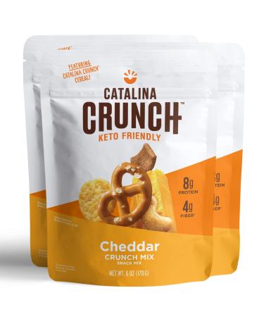 Catalina Crunch Mix Cheddar Keto Snack Mix  Keto Friendly Protein Snacks 6oz (Pack of 3)