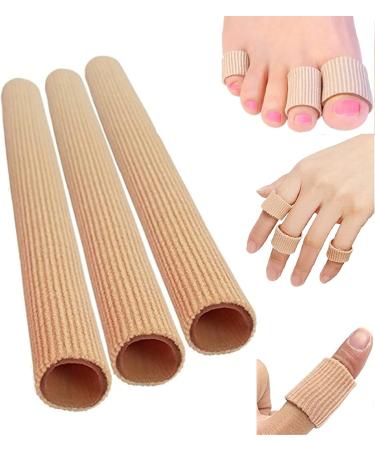 Pack of 3 Silicone Toe Protection Tube Bandages | Gel Toe Pads for Finger & Toe Care - 15x2.5 cm - Buy Online on GoSupps.com