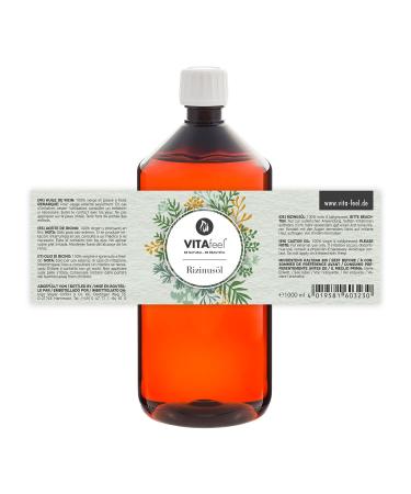 VitaFeel 100% Pure Cold-Pressed Castor Oil - 3 x 1000 ml | Natural Hair Care & Eyelash Serum | Shop Internationally - Buy Online on GoSupps.com