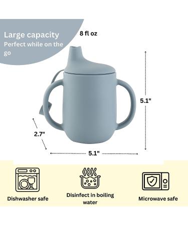 Silicone Sippy Cup for Baby | 6m+ | 8oz | Safe & Sustainable (Pink) - Buy Online on GoSupps.com