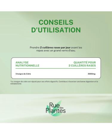 Rue Des Plants Cider vinegar powder 100 natural 500 g - Buy Online on GoSupps.com
