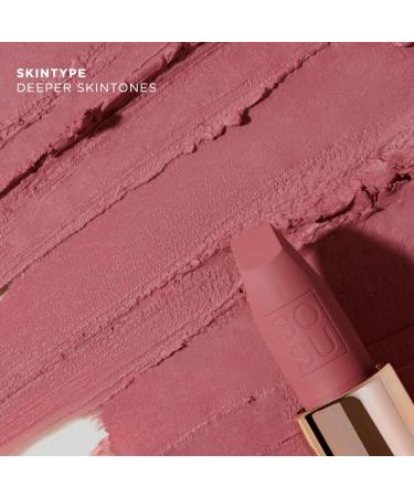 SOSU Cosmetics Muted Mauve Matte lipstick longlasting highly pigmented lipstick in soft mauve shade with matte finish jojoba oil and hyaluronic acid smooth lips - Buy Online on GoSupps.com
