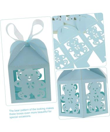 HOMSFOU 50pcs wedding box Soap paper candy basket candy Box holiday candy gifts bride chocolate hollow out macaron box Shenzhen gift cake box hollow Bear candy gift case - Buy Online on GoSupps.com