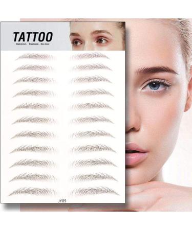 DTT Stickers Waterproof and Safe Long Lasting Eyebrow Transfers Realistic Looking Natural Eyebrows for Woman Makeup Presents E16 - Buy Online on GoSupps.com