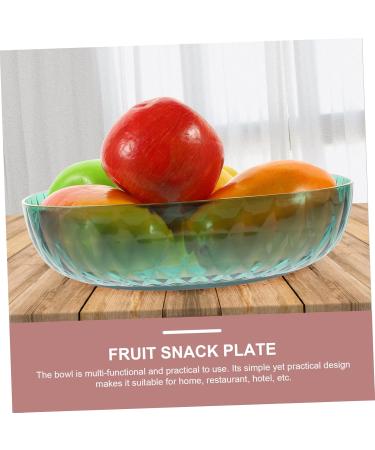 COOLHIYA Fruit Tray Glass Food Container Food Tray Terrarium nut Serving Tray Dessert Bowl Salad Bowl Counter Green 23.5X23.5X6CM - Buy Online on GoSupps.com