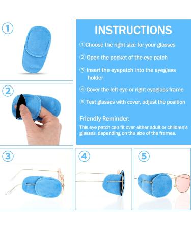 4 Pcs Soft Eye Patches for Kids | Blue Eye Patches for Lazy Eye Amblyopia & Strabismus Treatment - Ideal for Glasses and Post-Surgery Recovery - Buy Online on GoSupps.com
