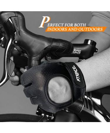 ATERCEL Fitness Gloves for Cycling & Training - Breathable Black Gloves for Men & Women | Premium Comfort & Performance - Buy Online on GoSupps.com