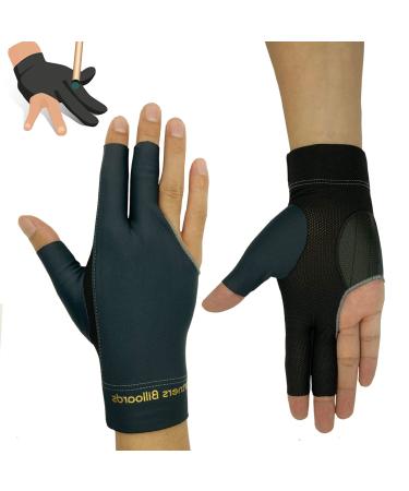 Minghan 3 finger snooker glove sports glove billiard instruments billiard glove universal left billiard glove breathable unisex billiard gloves fits left right hand (2 pcs)