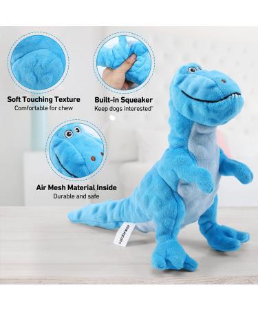 Shop Iokheira Cuddly Dog Toys Squeaky & Plush Light Blue Tyrannosaurus Rex for All Dog Sizes - Buy Online on GoSupps.com