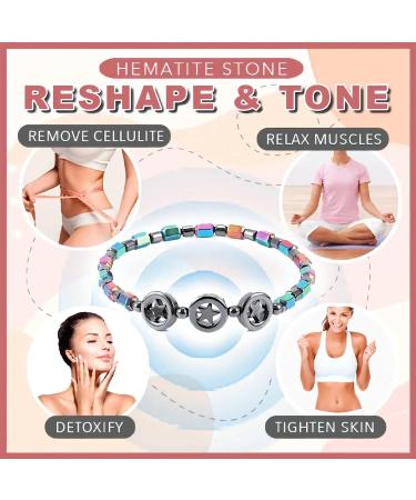 Magnetic Hematite Anti-Swelling Anklet for Women - Therapy Bracelet for Weight Loss - Circle Star Beach Lady Anklet Set - Buy Online on GoSupps.com