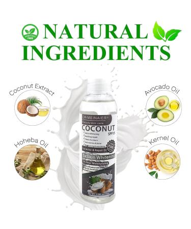 Elitzia Coconut Oil Hair Spa Skin Care Massage Oil Conditoner Liquid Skin Nourish Moisturier Makeup Remover Fix Flyaways Versatile Base Oil Face Body Pure Natural 3.99fl.oz 3.99 Fl Oz (Pack of 1) - Buy Online on GoSupps.com