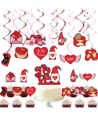 Valentine's Day Cupcake Toppers Sweet Love Heart Be My Valentine Cupcake For Anniversary Valentine's Day Wedding Party Cake Decorations - Buy Online on GoSupps.com