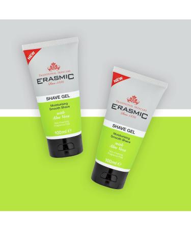 Erasmic Moisturising Aloe Vera Shave Gel 100ml | Smooth Shaving Experience - Buy Online on GoSupps.com