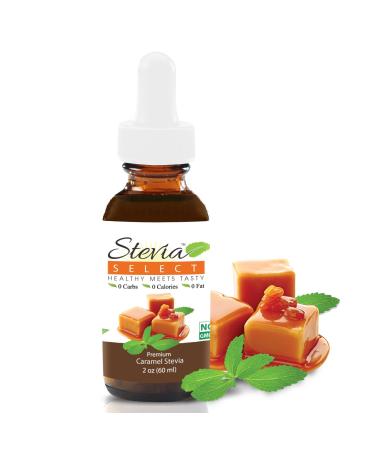 Stevia Select Liquid Stevia Drops - Keto Friendly Liquid Stevia Sweetener | Caramel Stevia Drops | Zero Calorie Sweetener Sugar Substitutes Extracted from Sweet Leaf | Sweet Caramel Extract 2 Oz.