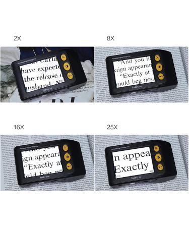 Electronic Reading Aid Digital Magnifier 3.5-inch TFT LCD Display Ultra-Clear 30W Pixels 2x-25x Portable Digital Magnifier - Buy Online on GoSupps.com