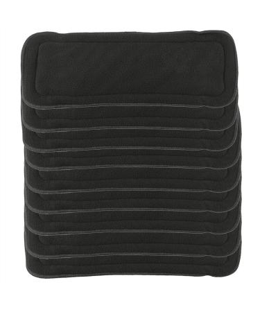 Happy cherry baby diapers Washable reusable cloth diaper deposits soft bamboo carbon + microfiber breathable diapers black 9 pieces black 9 pieces (1 Pack)