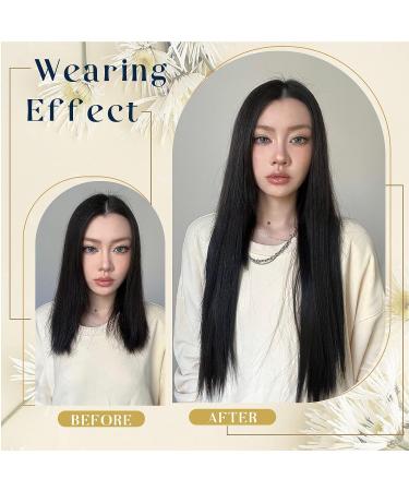 22 Dark Brown Clip in Hair Extensions for Women - FnyPretty Straight, Fluffy & Tangle-Free - Buy Online on GoSupps.com