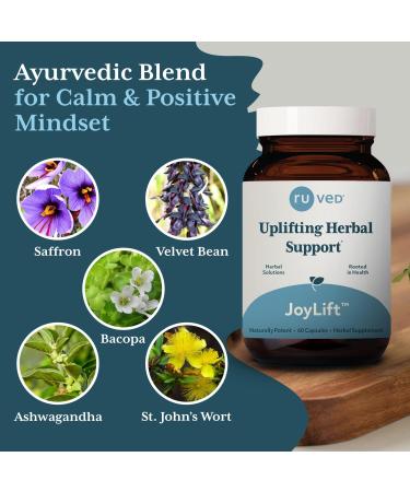 ruved JoyLift - Saffron and Ashwagandha Supplements Uplifting Formula for Women and Men Herbal Support for Adults - 60 Vegetarian Capsules (1 Count) - Buy Online on GoSupps.com