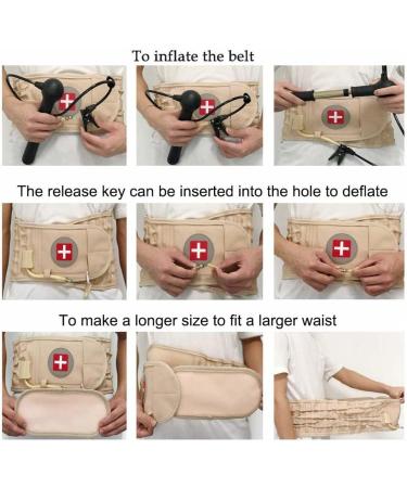 FBITE Lumbar Support Decompression Belt | Inflatable Waist Support for Lower Back Pain Relief - International Shipping Available - Buy Online on GoSupps.com