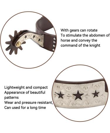Frdhee West Cowboy Spores - Handcrafted Vintage Horse Gear (2 Pieces) - Rotatable Design for Riding Enthusiasts - Buy Online on GoSupps.com