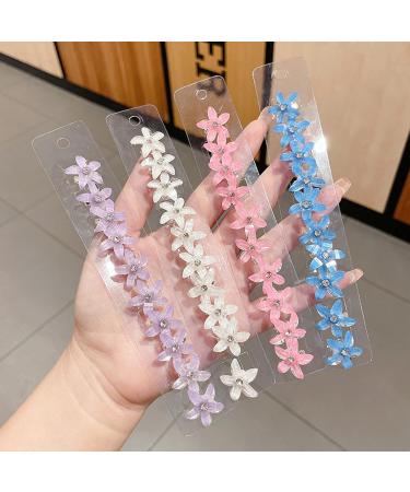 Versatile Crystal Hair Clip Delicate Flower Crystal Barrettes Shining Crystals Braiding Hair Pendants Decorative Clips H Purple - Buy Online on GoSupps.com