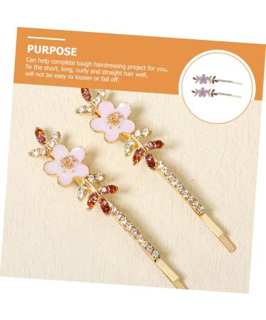 MAGICLULU 2 Pairs Rhinestone Flower Hair Clip Metal Hair Barrettes Hair Accessories for Girls Tiaras for Girls Vintage Hair Accessories Hair Clips Purple Alloy Rhinestone Side Clip Geometry - Buy Online on GoSupps.com