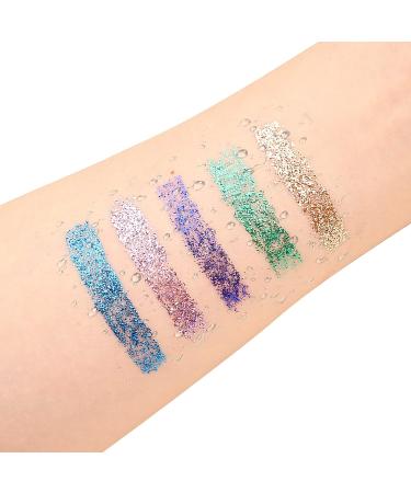 Boobeen Colorful Glitter Liquid Eyeliner - Waterproof & Smudge-Proof Metallic Eyeliner for Women (1 Pcs, Shade 05) - Buy Online on GoSupps.com