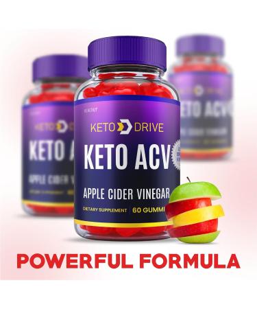 Keto Drive ACV Gummies - Advanced Weight Loss Formula with Apple Cider Vinegar & Beet Root Juice (60 Gummies) - Buy Online on GoSupps.com