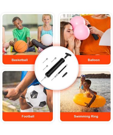 10 Portable Ball Pump Kit with Needles, Nozzle & Extension Hose - Ideal for Soccer, Basketball, Volleyball, Rugby & More - Buy Online on GoSupps.com