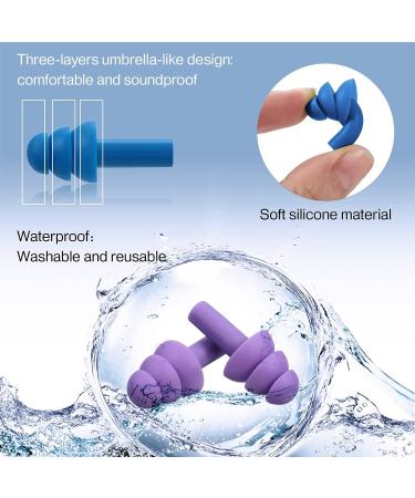24 Pairs Waterproof Silicone Ear Plugs for Adults & Kids - Noise Reduction & Reusable Earplugs for Sleeping, Swimming, Concerts - Assorted Vivid Colors - Buy Online on GoSupps.com