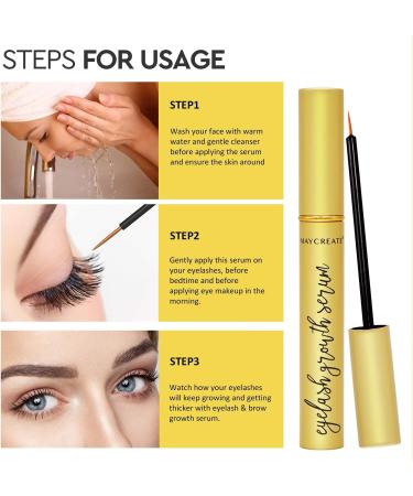 Maycreate Eyelash Growth Serum - Enhance and Activate Longer, Thicker Lashes and Brows - Buy Online on GoSupps.com