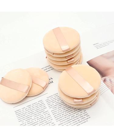12 Piece Cotton Powder Puff Set - Soft Sponge Velvet Puffs for Loose Body Makeup - Buy Online on GoSupps.com