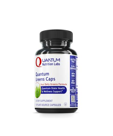 Quantum Nutrition Labs Greens Capsules - Super Greens Capsules Greens Supplements Superfood Blend for Wellness Organic Veggie Pills with Kale Leafy Greens Alfalfa - 150 Vegetarian Capsules