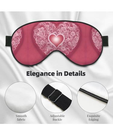 Romantic Heart Print Unisex Eye Mask - Soft Travel Sleep Shade for Yoga & Shift Work - Buy Online on GoSupps.com