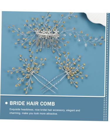minkissy Pearl Hair Clip 3 Sets Bridal Headwear Rhinestone Hair Clip Wedding Bridal Hairpin Wedding Hair Side Comb s for Wedding Hair Teasing Comb Decor Hair Comb Zinc Alloy Bride Pearl - Buy Online on GoSupps.com